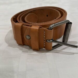 Nudie jeans tan leather belt